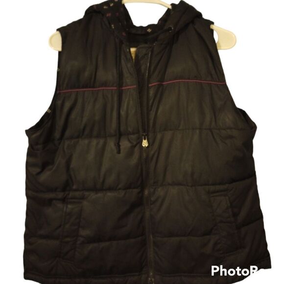 Old Navy puffer vest with knit lining and Hood - Picture 1 of 8